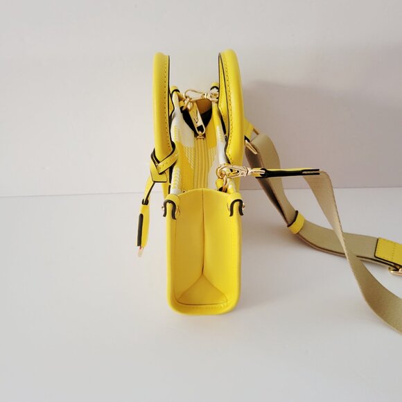 Michael Kors Mirella Extra Small XS Shopper Crossbody Top Handbag Golden Yellow - Picture 3 of 7